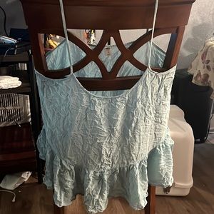 Blouse tank top baby blue